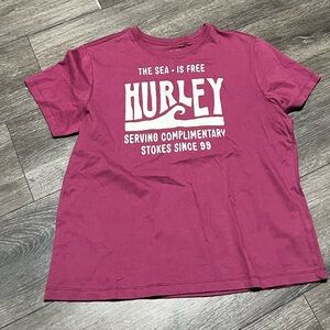 Hurley Tshirt size medium ' Short Sleeve Graphic Tee - Berry Pink